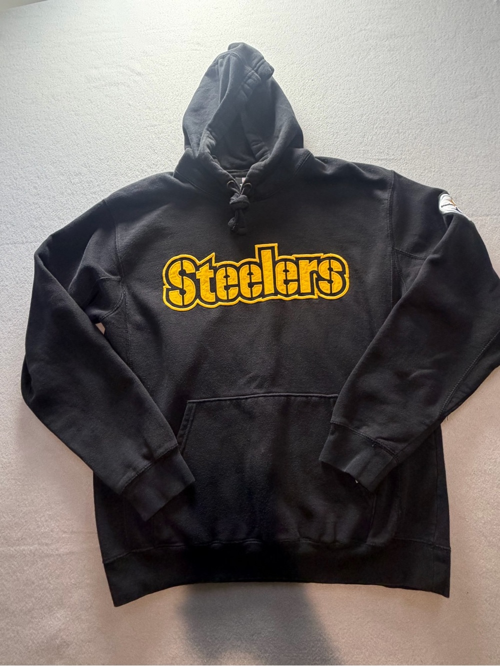 Pittsburgh Steelers NFL Black Embroidered Hoodie Men’s M